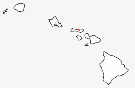 Map Of Hawaii Highlighting Kalawao County - Map Of Hawaii Black And White, HD Png Download, Transparent PNG