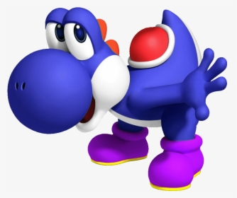 Super Mario Blue Yoshi , Png Download - Dark Blue Yoshi Png, Transparent Png, Transparent PNG