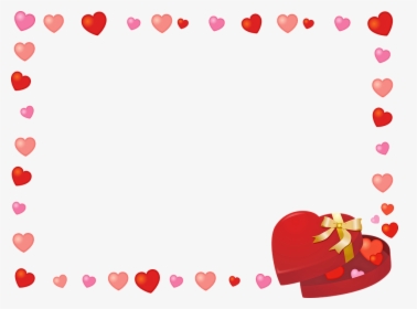 Valentine Frame Clip Art, Hearts, Candy, Chocolate - Marco San Valentin Png, Transparent Png, Transparent PNG