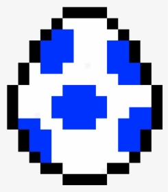 Blue Yoshi Egg - Pixel Art Mario, HD Png Download, Transparent PNG