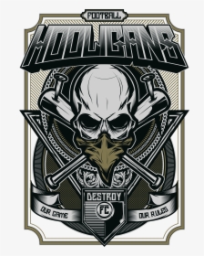 Transparent Arte Png - Hooligans Logo Skull, Png Download, Transparent PNG