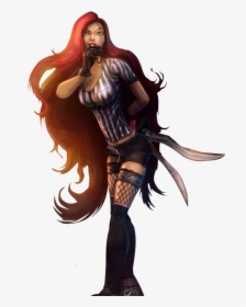 Red Card Katarina Skin Png Image - League Of Legends Katarina Icon, Transparent Png, Transparent PNG