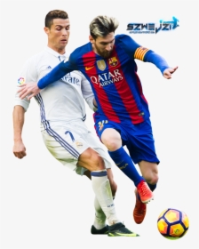 Messi Drawing Wallpaper - Messi Y Cristiano Png, Transparent Png, Transparent PNG
