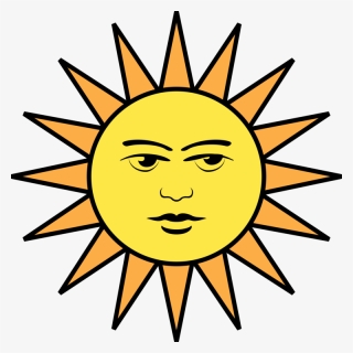 Burning, Face, Sun, Symbol - Draw A Sun Step By Step, HD Png Download, Transparent PNG