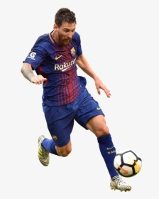 Lionel Messi Running With Ball Barcelone Png - Lionel Messi 2018 Png, Transparent Png, Transparent PNG