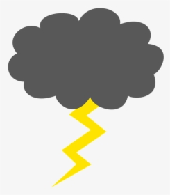 Lightning Bolt From Grey Cloud - Outline An Object In Photoshop, HD Png Download, Transparent PNG