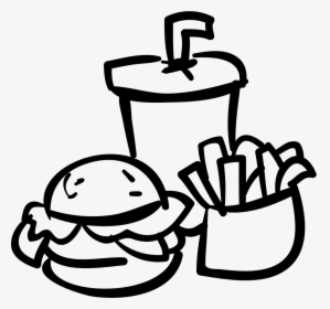 Fast Food Burger Drink And Fries - Icon Food And Drink Png, Transparent Png, Transparent PNG