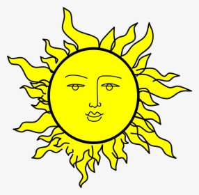 Sun With A Face - Sun With Face Clipart, HD Png Download, Transparent PNG