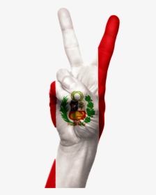 Peru Flag Hand Free Picture - Peru Flag, HD Png Download, Transparent PNG