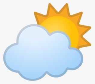 Sun Behind Cloud Icon - Illustration, HD Png Download, Transparent PNG