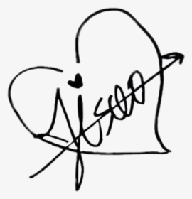 Jisoo Blackpink Kimjisoo Jichu Signature Autograph - Jisoo Blackpink Signature Png, Transparent Png, Transparent PNG