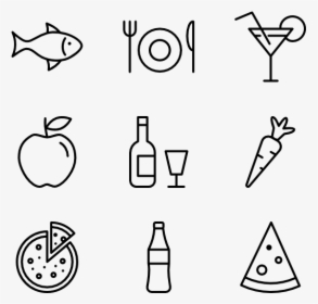 Food And Drink - Line Art, HD Png Download, Transparent PNG