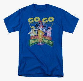 Go Go Power Rangers Shirt - Power Rangers T Shirt Blue, HD Png Download, Transparent PNG