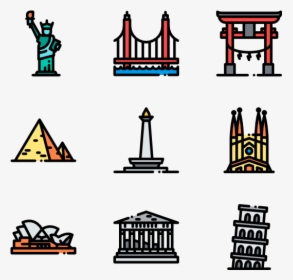 Landmarks & Monuments - Iconos Viajes, HD Png Download, Transparent PNG