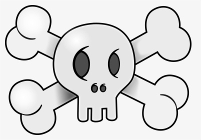 Clip Art Skull Pirate Flag Halloween - Cute Skull Cartoon Pirate, HD Png Download, Transparent PNG