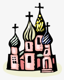 Vector Illustration Of St Basil S Christian Church - Russian Building Clipart, HD Png Download, Transparent PNG
