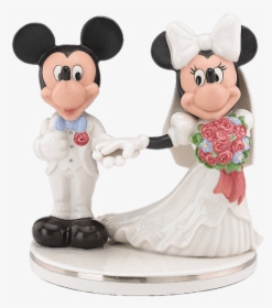 Mickey And Minnie Wedding Figurines Cake Topper Clip - Lenox Mickey And Minnie Wedding Cake Topper, HD Png Download, Transparent PNG