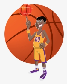 Free Cartoon Basketball Player Clip Art - Clip Art, HD Png Download, Transparent PNG