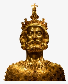 Bust Of Karl, Sculpture, Golden, Statue, Art, Antiquity - Transparent Golden Statue Png, Png Download, Transparent PNG