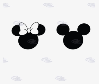 Mickey And Minnie Head Silhouette, HD Png Download, Transparent PNG