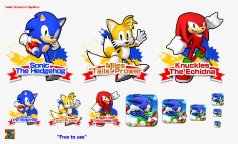 Sonic Runners Sprites 2 By Facundogomez - Sonic Runners Sprite Sheet, HD Png Download, Transparent PNG