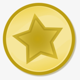 Golden Star Inside Circle, HD Png Download, Transparent PNG