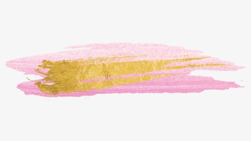 Transparent Red Brush Stroke Png - Gold Pink Brush Stroke, Png Download, Transparent PNG