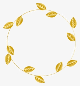 Transparent English Ivy Clipart - Gold Leaf Circle Png, Png Download, Transparent PNG