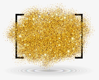 Castle Clipart Gold Glitter - Gold Glitter Frame Png, Transparent Png, Transparent PNG