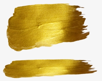 Transparent Gold Paint Png - Gold Brush Stroke Png, Png Download, Transparent PNG