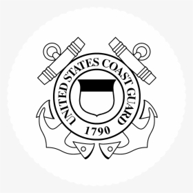 United States Coast Guard Logo Black And White - United States Coast Guard, HD Png Download, Transparent PNG
