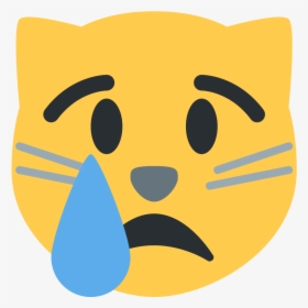 Crying Cat Emoji, HD Png Download, Transparent PNG