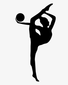 Gymnastics Png Pic - Rhythmic Gymnastics Ball Silhouette, Transparent Png, Transparent PNG