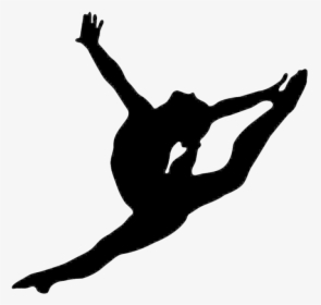 Artistic Gymnastics Silhouette Split Clip Art - Gymnast Silhouette, HD Png Download, Transparent PNG