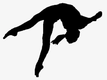 Gymnastics Silhouette Split Clip Art - Back Handspring Gymnastics Silhouette, HD Png Download, Transparent PNG