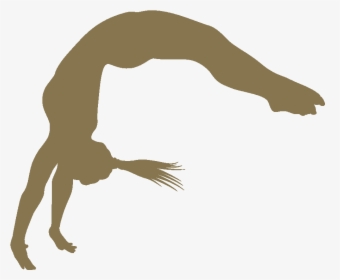 Free Download Gymnastics Flip Silhouette Clipart Artistic - Back Handspring Gymnastics Silhouette, HD Png Download, Transparent PNG