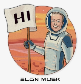 Elon Musk Telegram Sticker , Png Download - Elon Musk Stickers Png, Transparent Png, Transparent PNG