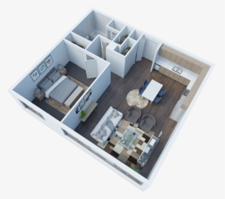 1 Bedroom 1 Bathroom Apartment For Rent At The View - Floor Plan, HD Png Download, Transparent PNG