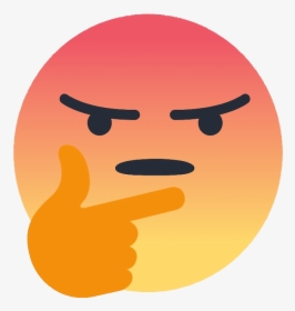 Facebook Angry Emoji Meme - Angry Thinking Emoji, HD Png Download, Transparent PNG