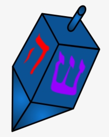 Dreidel, Blue With Hebrew Letters, Toy, HD Png Download, Transparent PNG