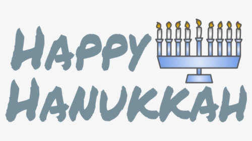 Happy Hanukkah, Silver Letters, Menorah - Calligraphy, HD Png Download, Transparent PNG