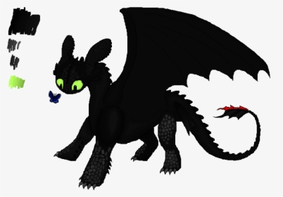 Toothless With A Butterfly - Dragon, HD Png Download, Transparent PNG
