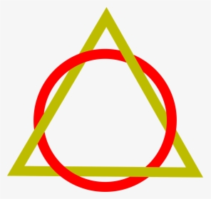 Transparent Red Triangle Png - Simbolo Triangulo Y Circulo, Png Download, Transparent PNG