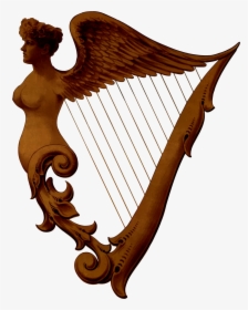 Irish Harp Clip Arts - Irish Harp With Woman, HD Png Download, Transparent PNG