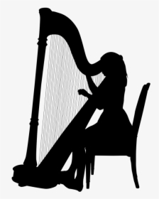 About Eleanor Dunsdon Berkshire Harpist By - Girl Playing Harp Silhouette, HD Png Download, Transparent PNG