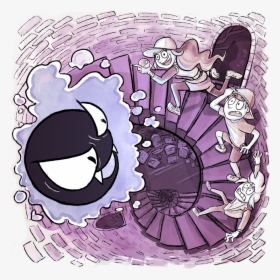 An Overhead View From A Spiral Staircase Inside The - Pokemon Lavender Town Art, HD Png Download, Transparent PNG