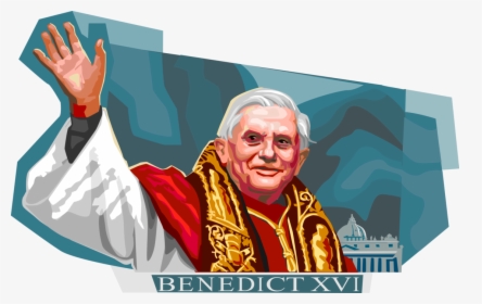 Vector Illustration Of Pope Benedict Xvi, Pontiff Head - Pope Benedict Xvi Transparent, HD Png Download, Transparent PNG