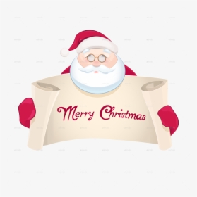 Transparent Merry Christmas Banner Png - Santa Claus, Png Download, Transparent PNG