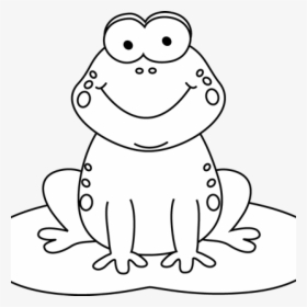 Frog Clipart Black And White - Frog Cartoon Images Black And White, HD Png Download, Transparent PNG