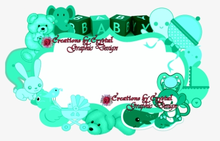 Cbycgraphicdesign Custom Borders Baby Birth Announcements, - Borders Green For Baby, HD Png Download, Transparent PNG